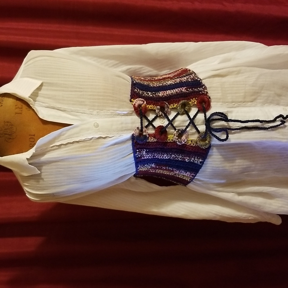 Crochet Waist Belt Underbust Corset No Straps // Lace Up / Sexy fashion M to L
